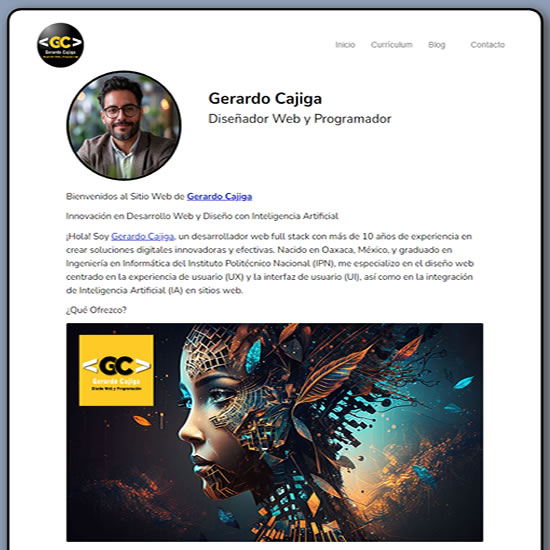 Sitio web de Gerardo Cajiga